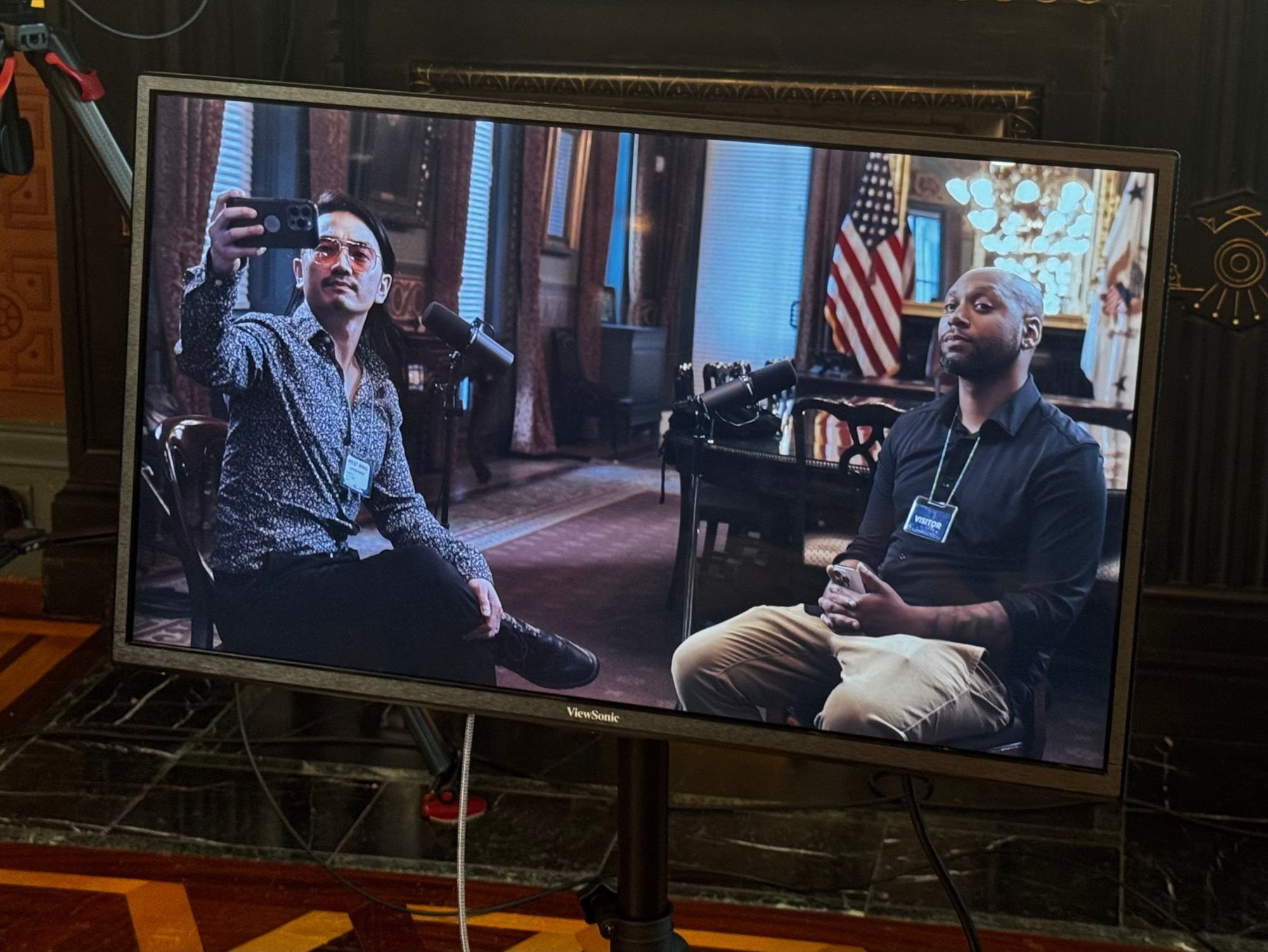 On set at the White House